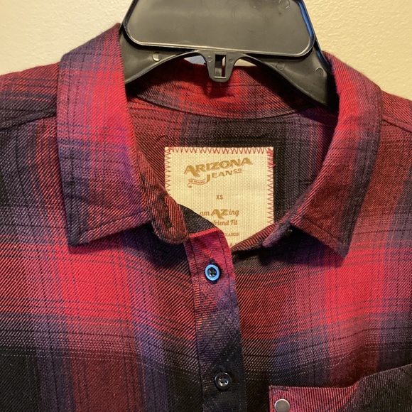 Arizona Jean Co Plaid Shirt Size XS Womens - Picture 4 of 7